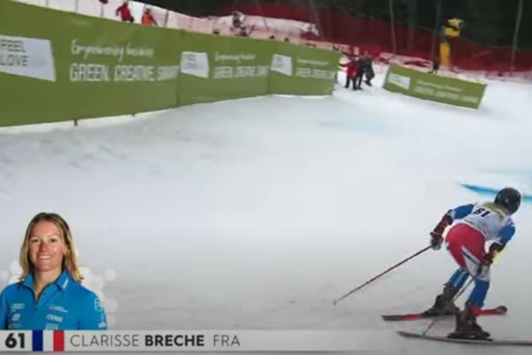 Clarisse Brèche se classe 29e lors de la première manche du slalom de Courchevel grâce à sa performance en ski fin.